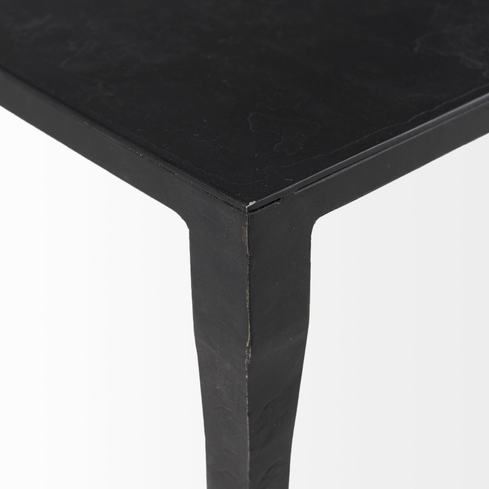 Mercana Timothy Ebony Black Iron Coffee Table