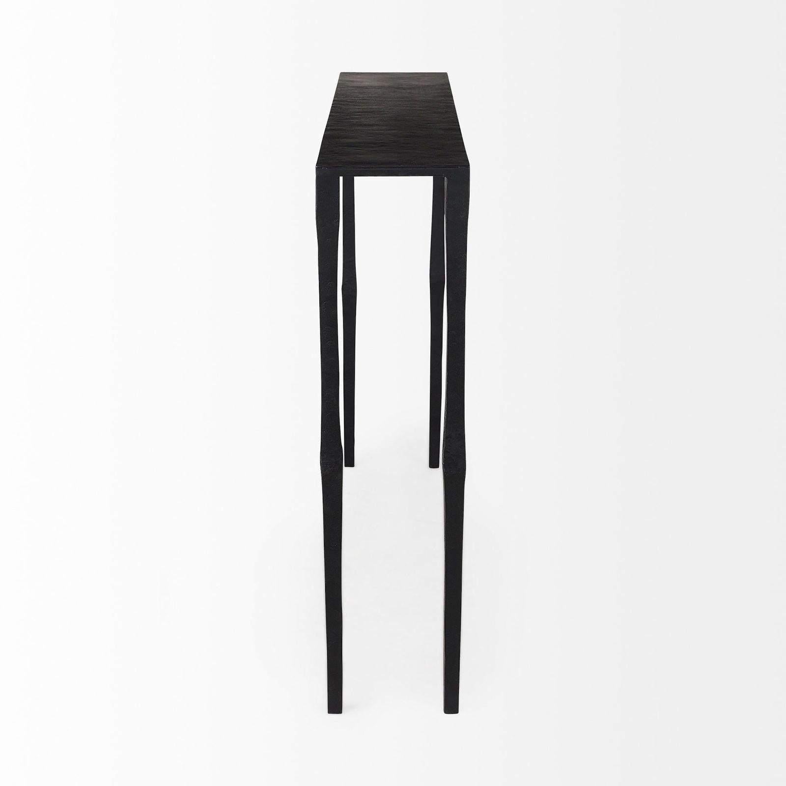 Mercana Timothy Ebony Black Iron Coffee Table