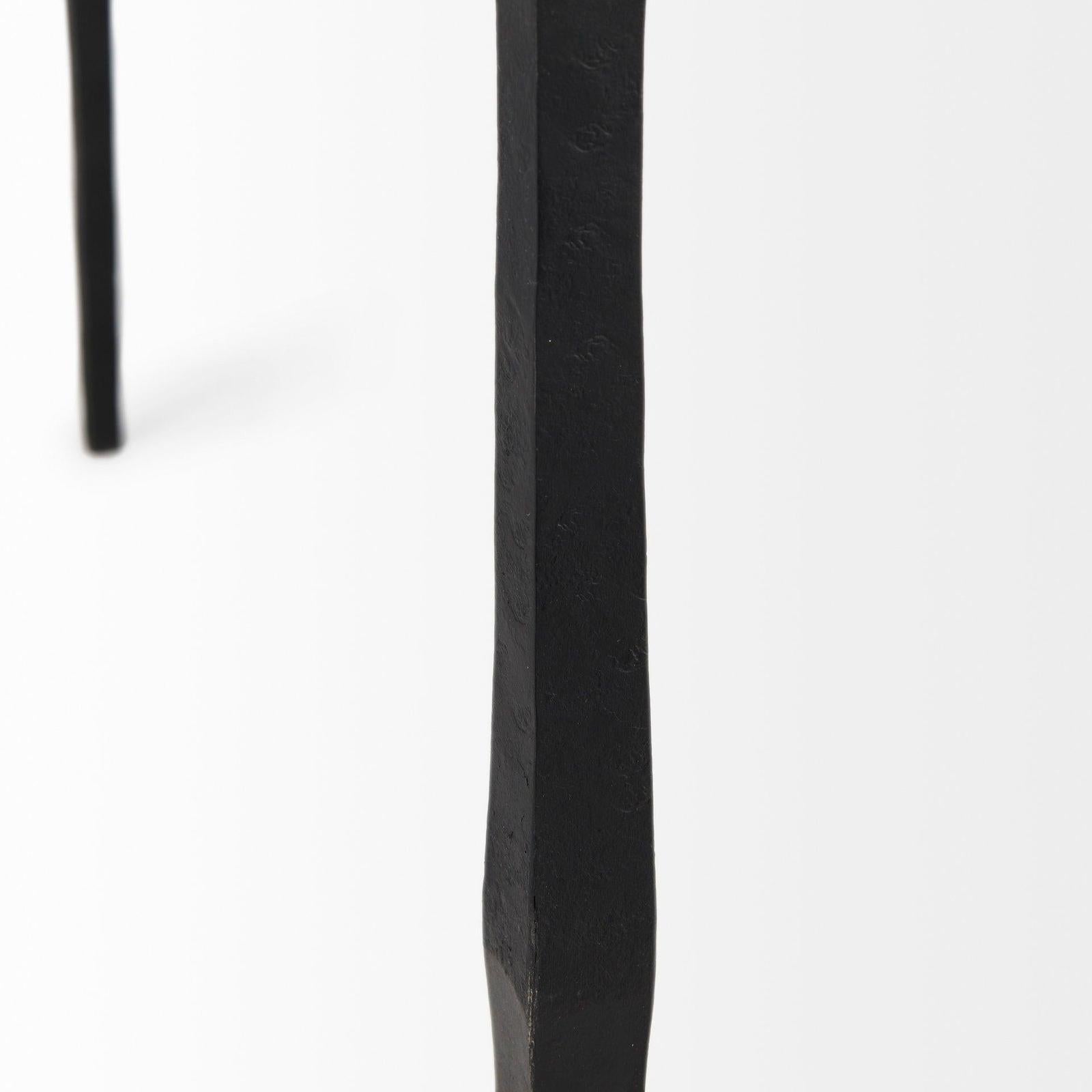 Mercana Timothy Ebony Black Iron Coffee Table