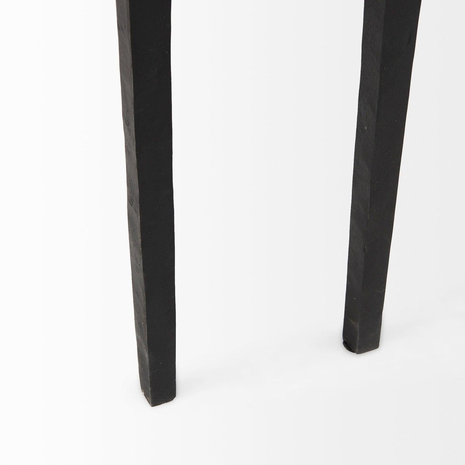 Mercana Timothy Ebony Black Iron Coffee Table