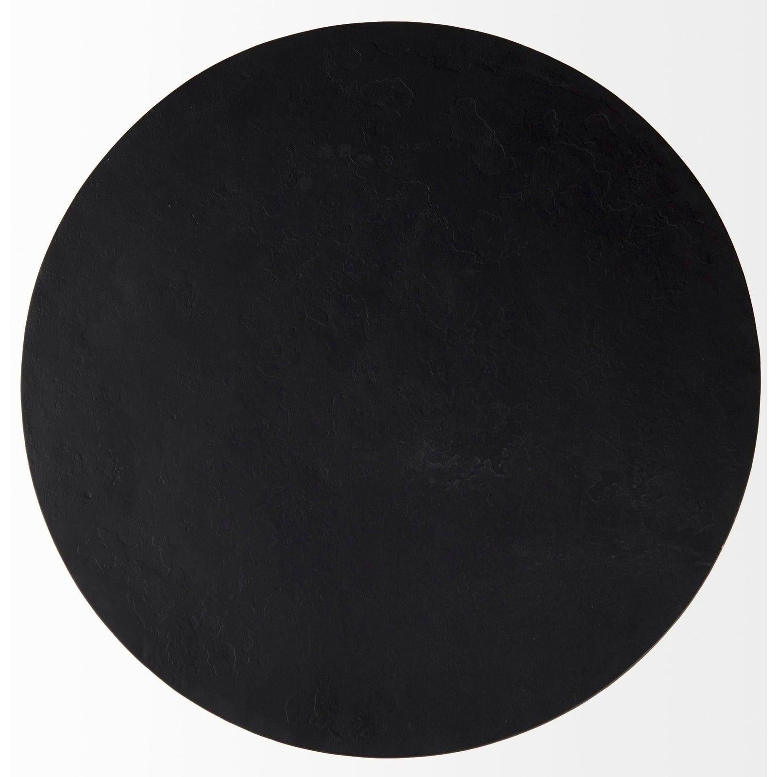Mercana Timothy Ebony Black Iron Side Table