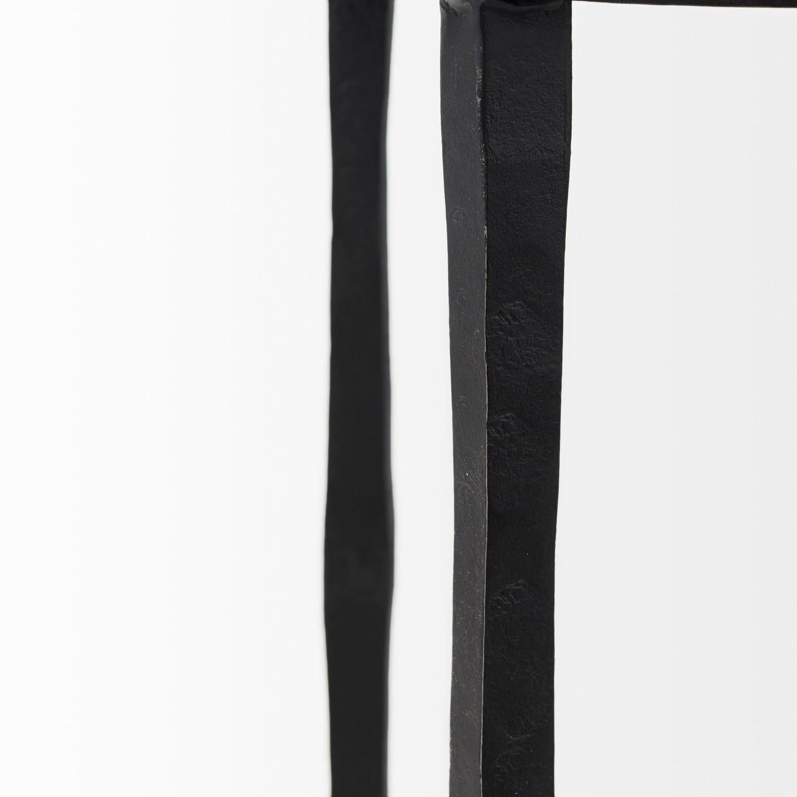 Mercana Timothy Ebony Black Iron Side Table