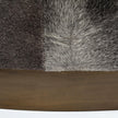 Mercana Zahavi Grey-toned Hair-on-hide Ottoman