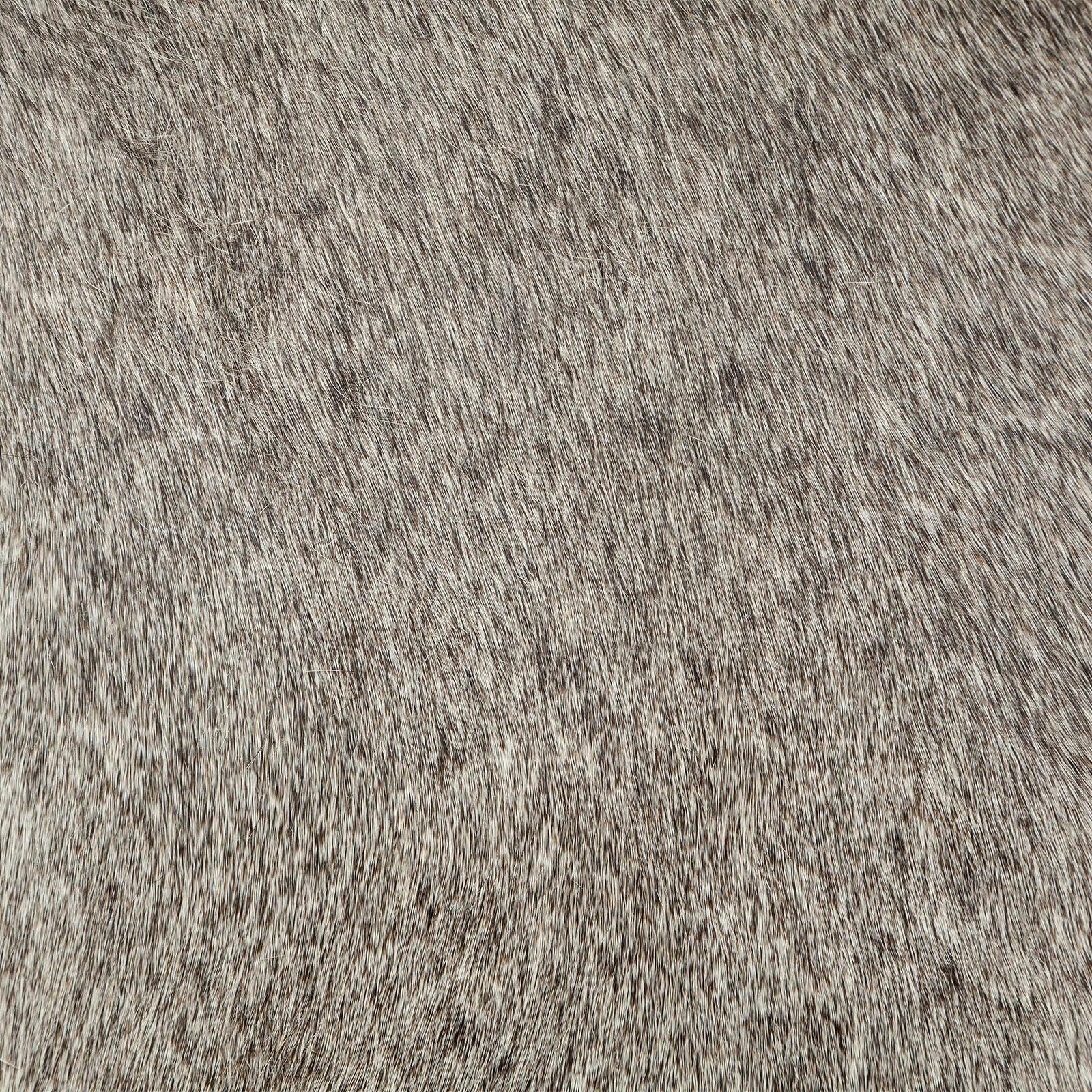 Mercana Zahavi Grey-toned Hair-on-hide Ottoman