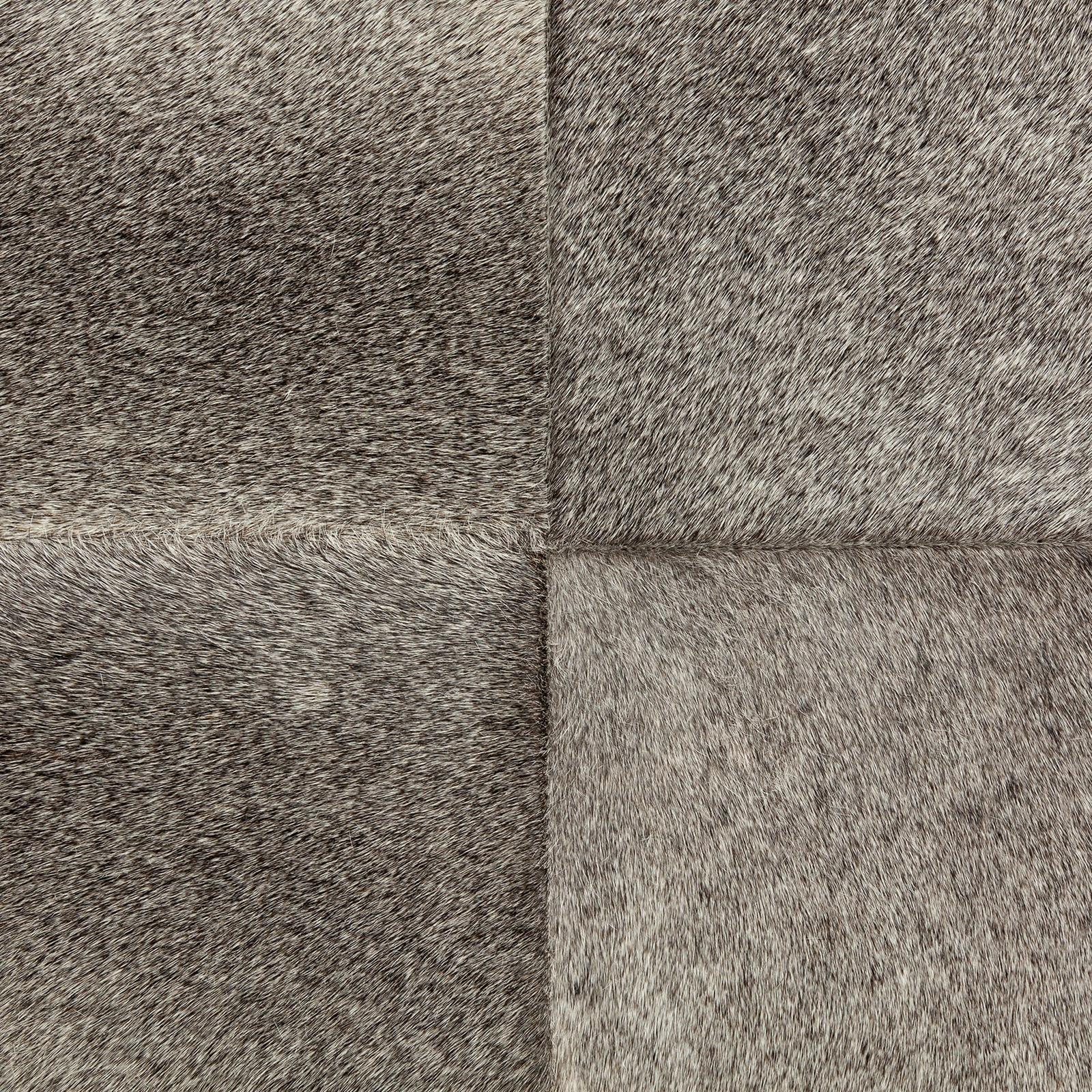 Mercana Zahavi Grey-toned Hair-on-hide Ottoman