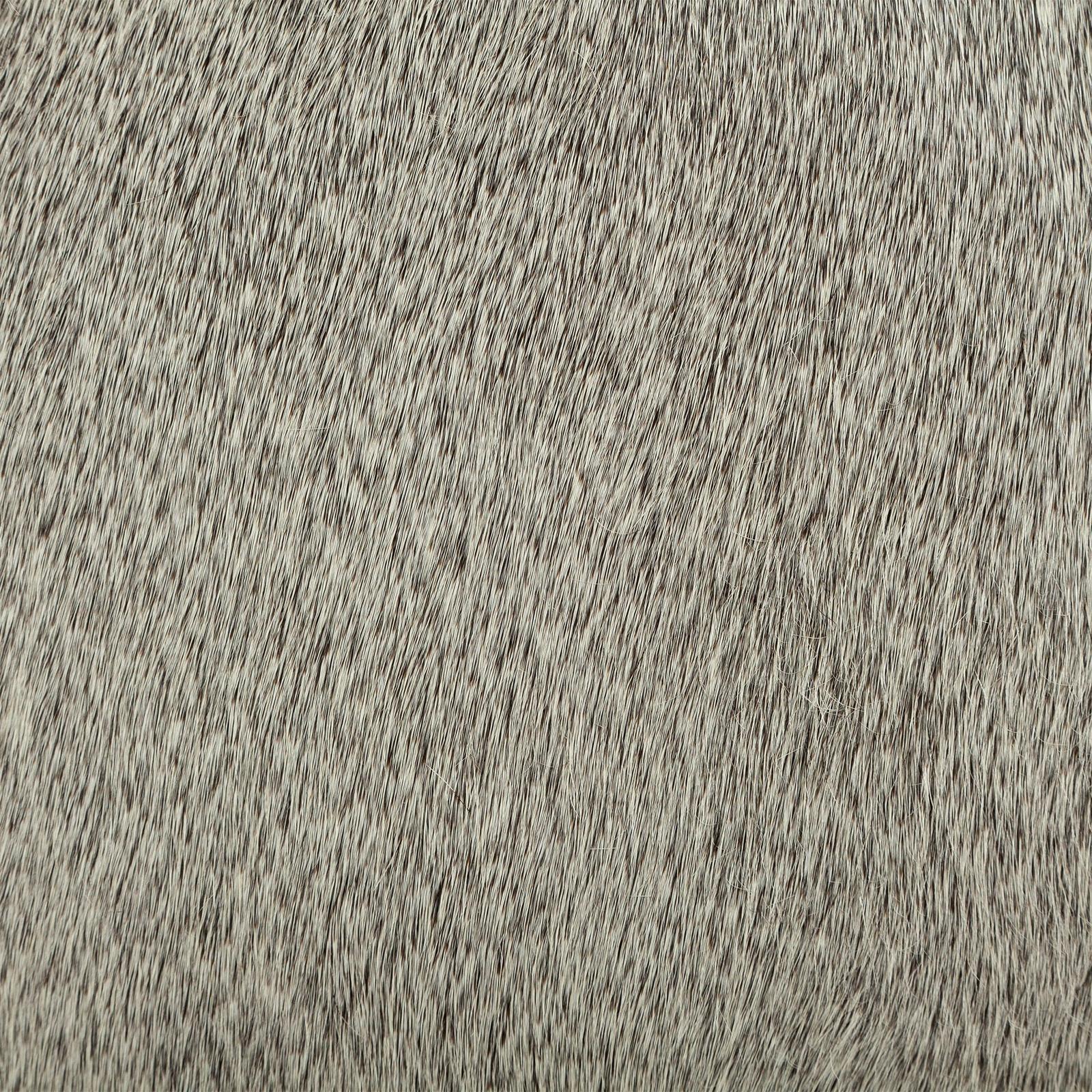Mercana Zahavi Grey-toned Hair-on-hide Ottoman