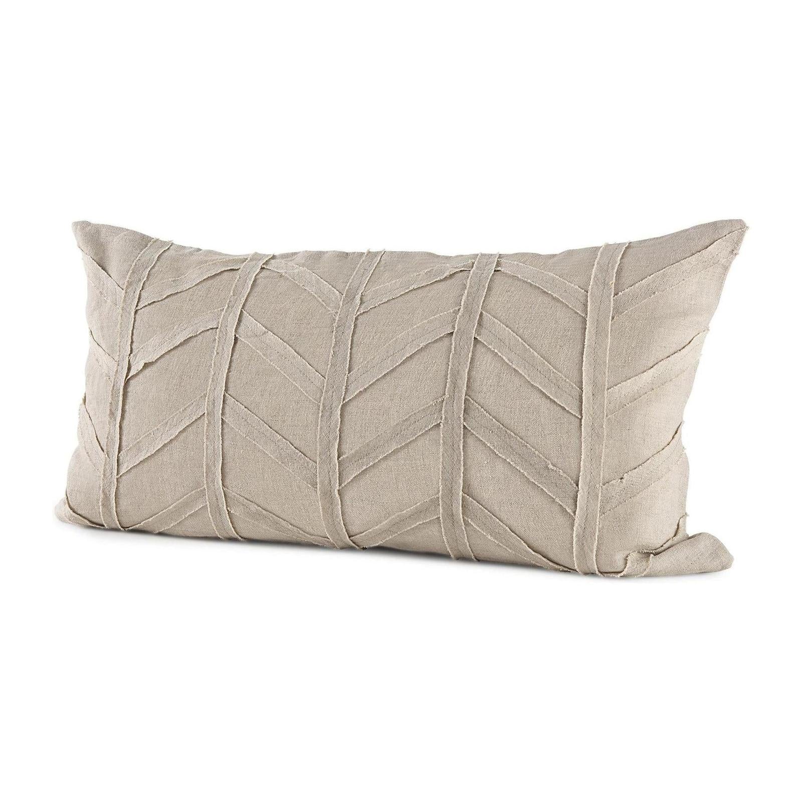 Mercana Ivivva Beige Fabric Textured Decorative Pillow Cover Clearance