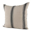 Mercana Hattie Beige and Black Fabric Striped Decorative Pillow Cover