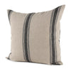 Mercana Hattie Beige and Black Fabric Striped Decorative Pillow Cover