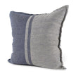 Mercana Aubrielle Gray and Blue Fabric Color Blocked Decorative Pillow Cover Clearance