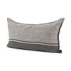 Mercana Zadie Light Gray and Dark Gray Fabric Color Blocked Decorative Pillow Cover Clearance