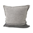 Mercana Zadie Light Gray and Dark Gray Fabric Color Blocked Decorative Pillow Cover Clearance