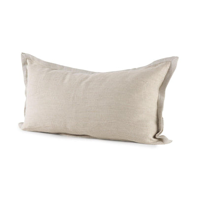 Mercana Mae Beige Fabric Decorative Pillow Cover