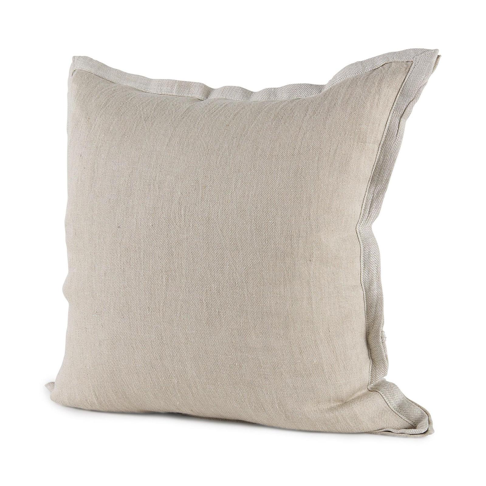 Mercana Mae Beige Fabric Decorative Pillow Cover