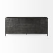 Mercana Poppy Black Metal With Glass Door Sideboard