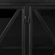 Mercana Poppy Black Metal With Glass Door Sideboard