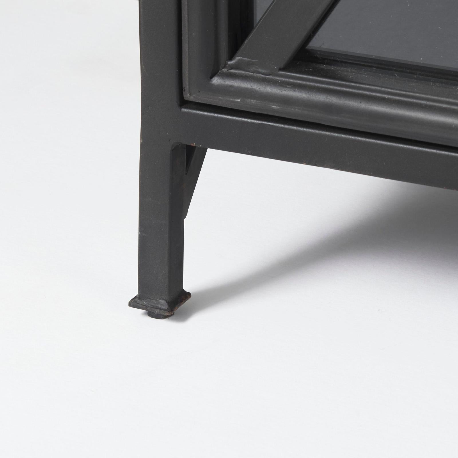 Mercana Poppy Black Metal With Glass Door Sideboard