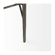 Mercana Charlotte 55.0L Gray Herringbone Fabric Seat w/ Antique Nickel Metal Frame Bench