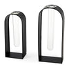Mercana Boyer Black Metal W/Glass Test Tube Decorative Objects - Set of 2