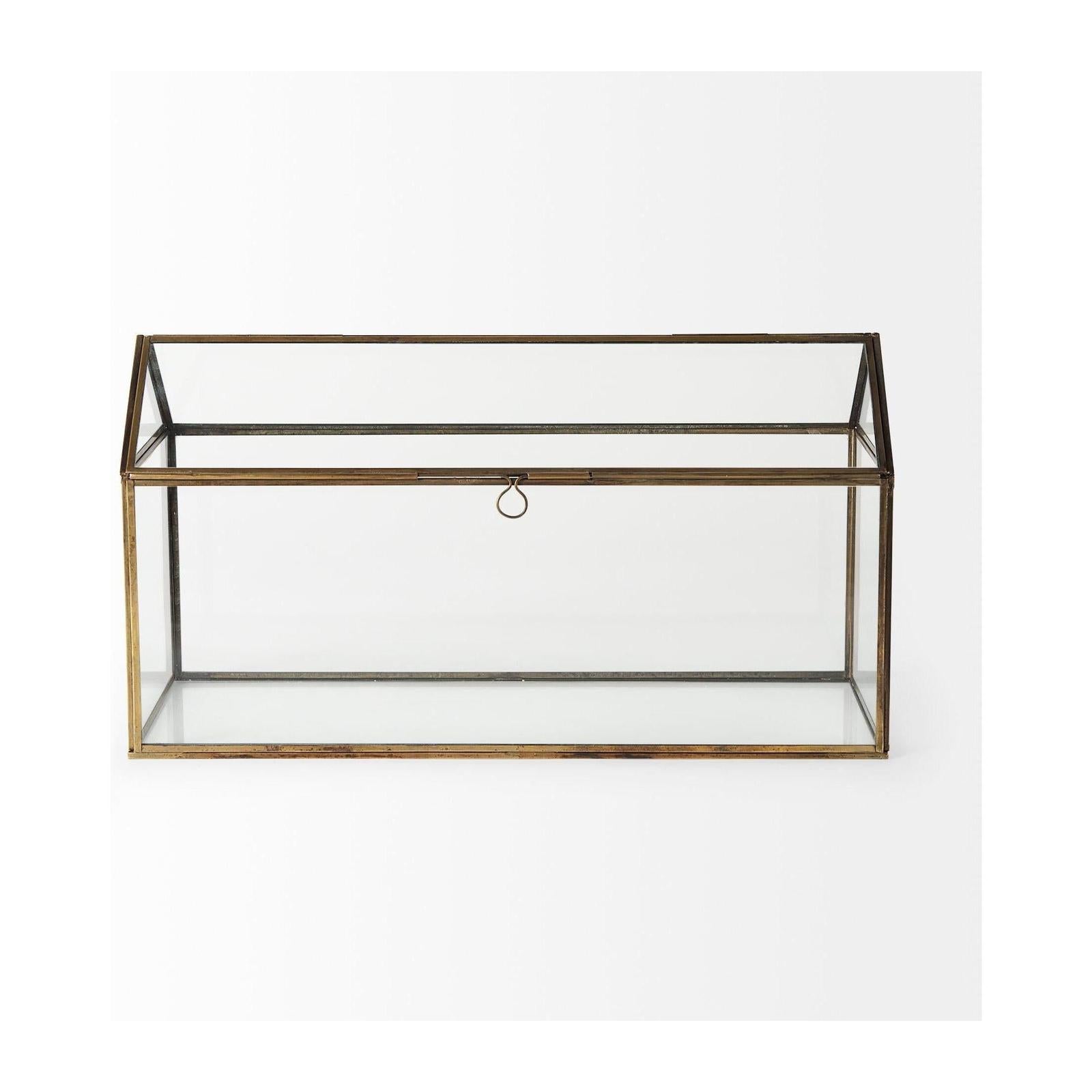 Mercana Hutt Gold Glass Terrarium Box