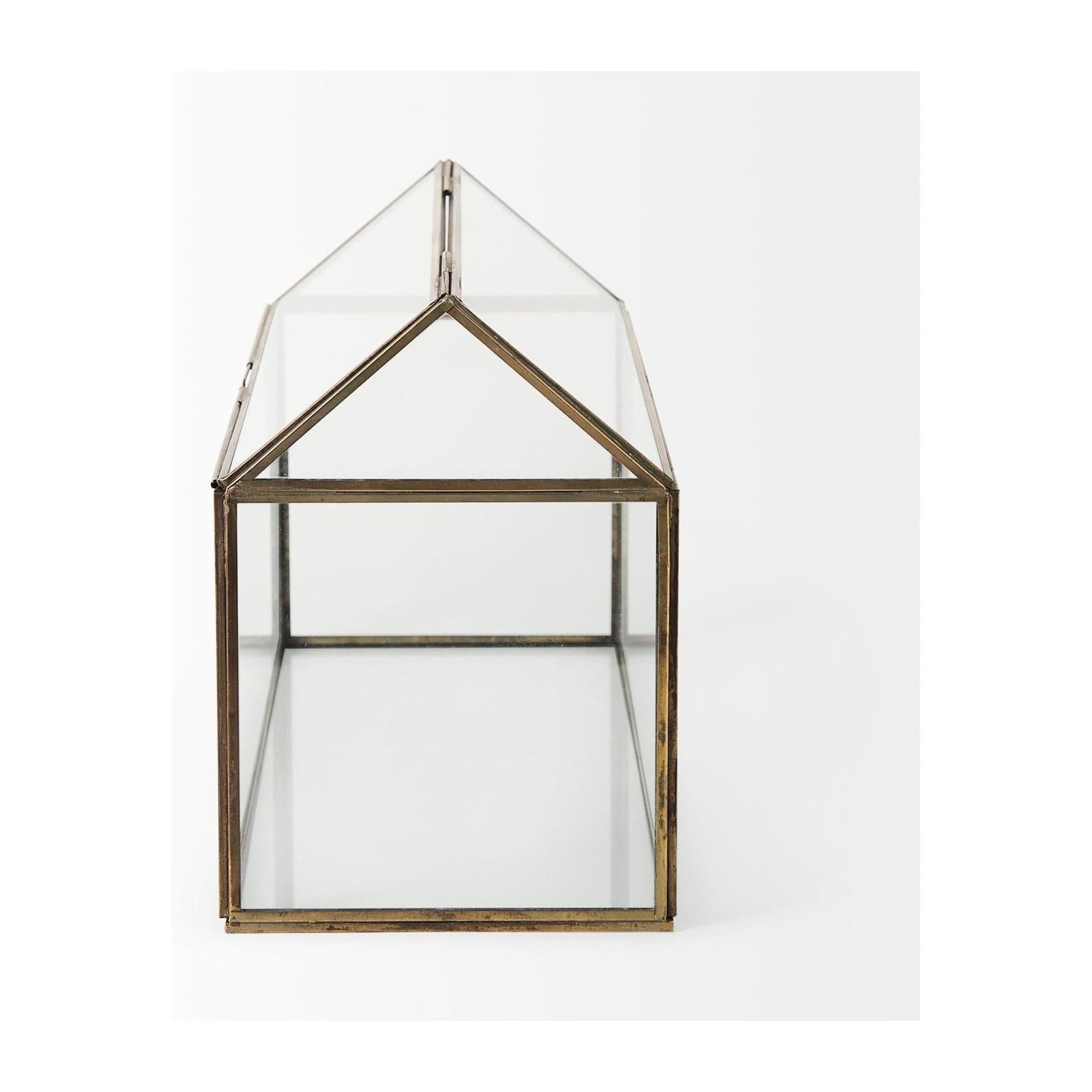 Mercana Hutt Gold Glass Terrarium Box