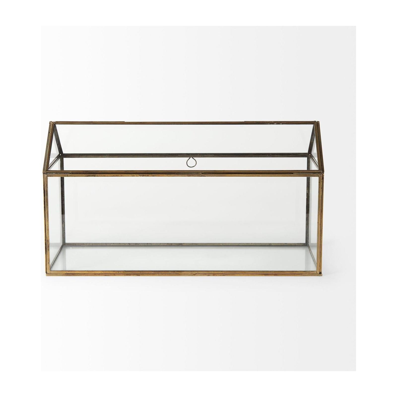 Mercana Hutt Gold Glass Terrarium Box