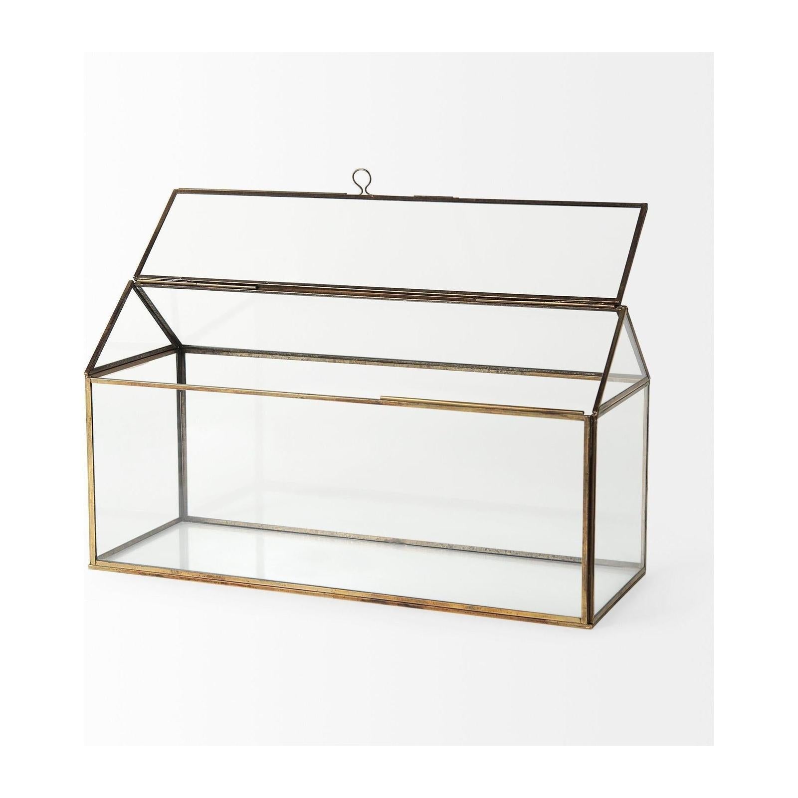 Mercana Hutt Gold Glass Terrarium Box