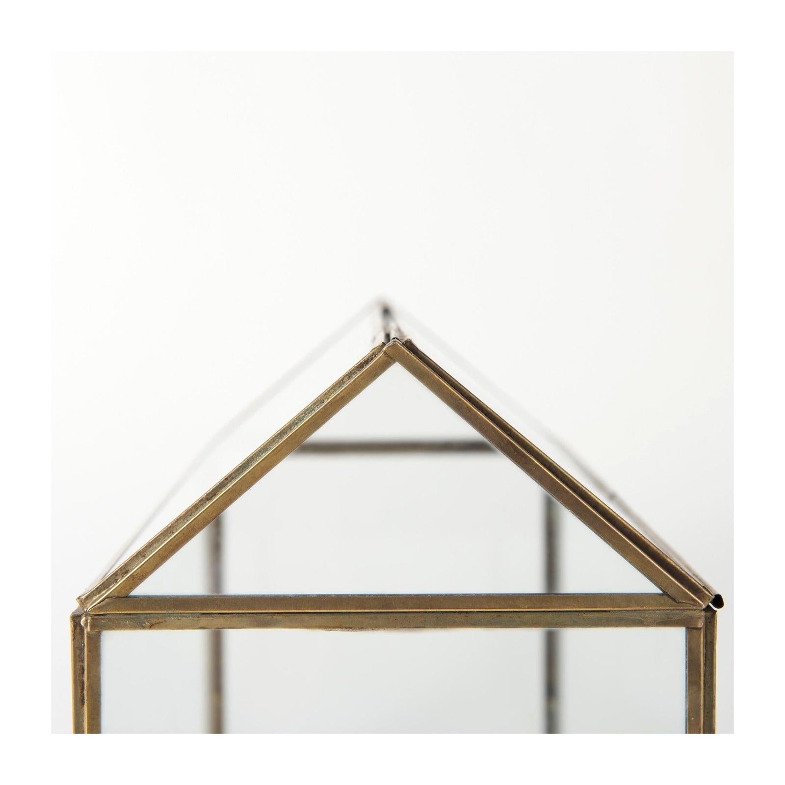 Mercana Hutt Gold Glass Terrarium Box