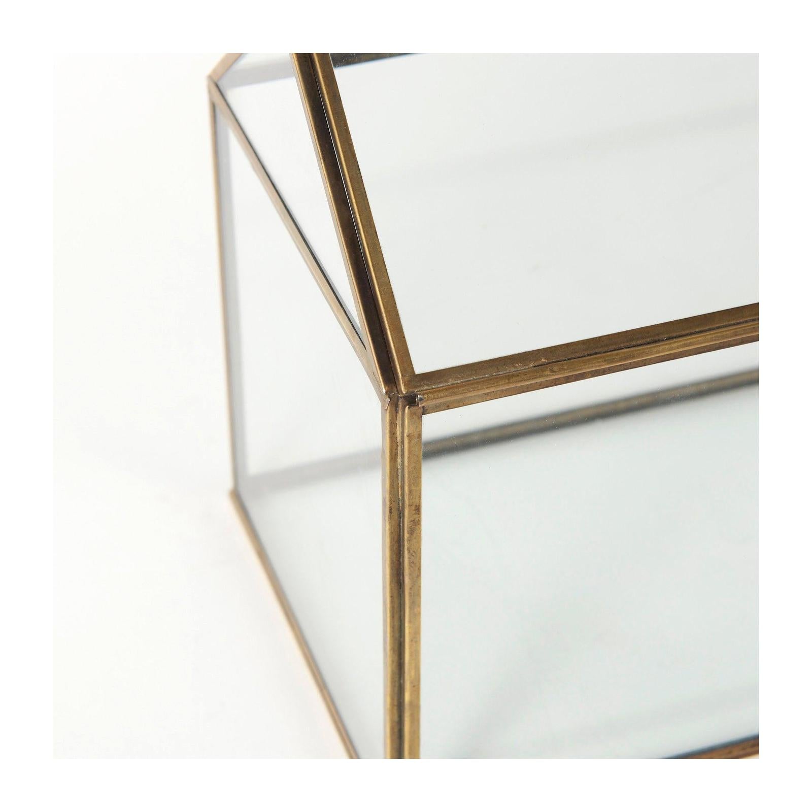 Mercana Hutt Gold Glass Terrarium Box