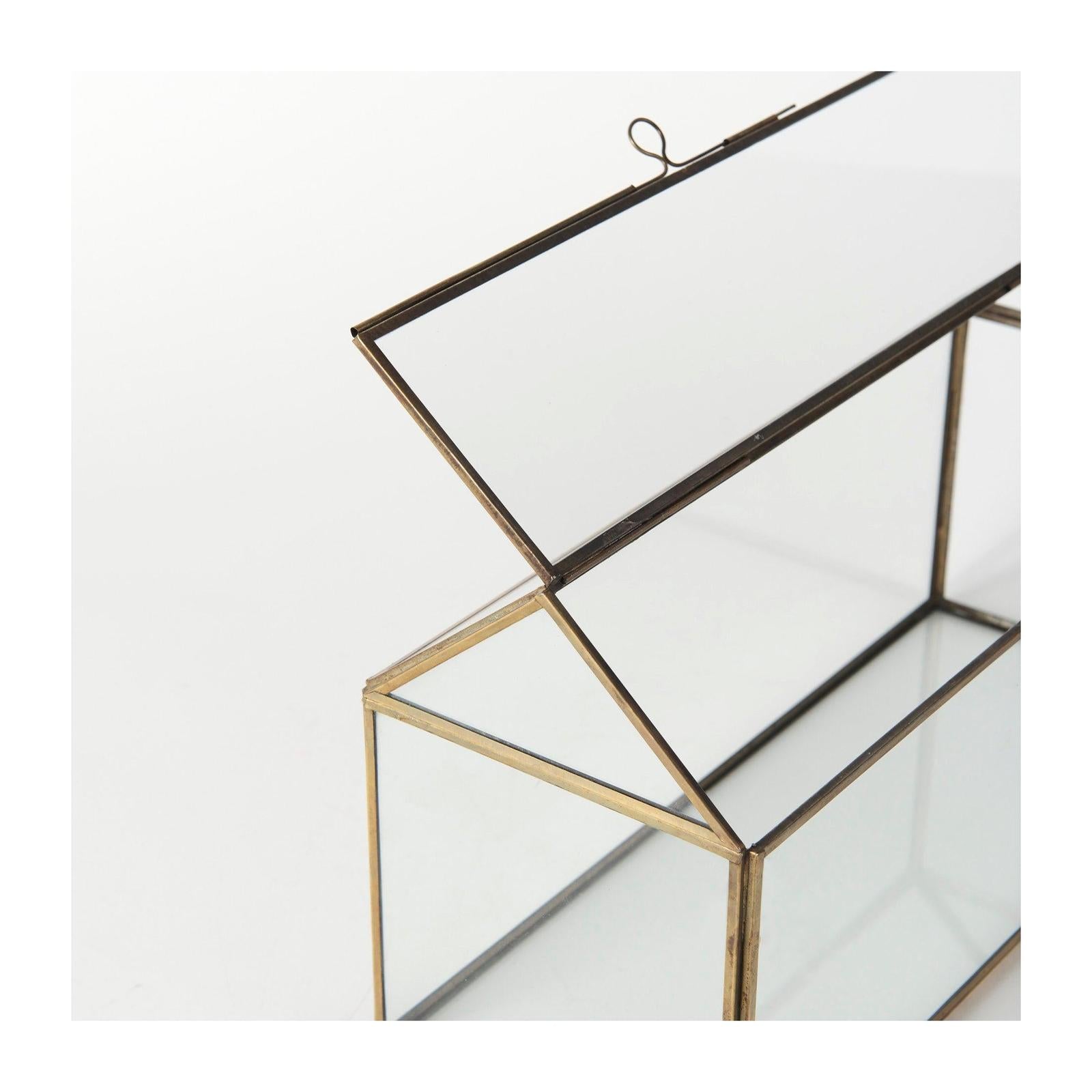 Mercana Hutt Gold Glass Terrarium Box