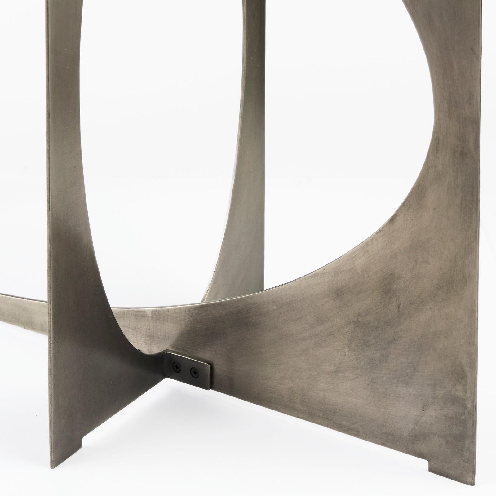 Mercana Reinhold IV Black Marble Top Iron Console Table
