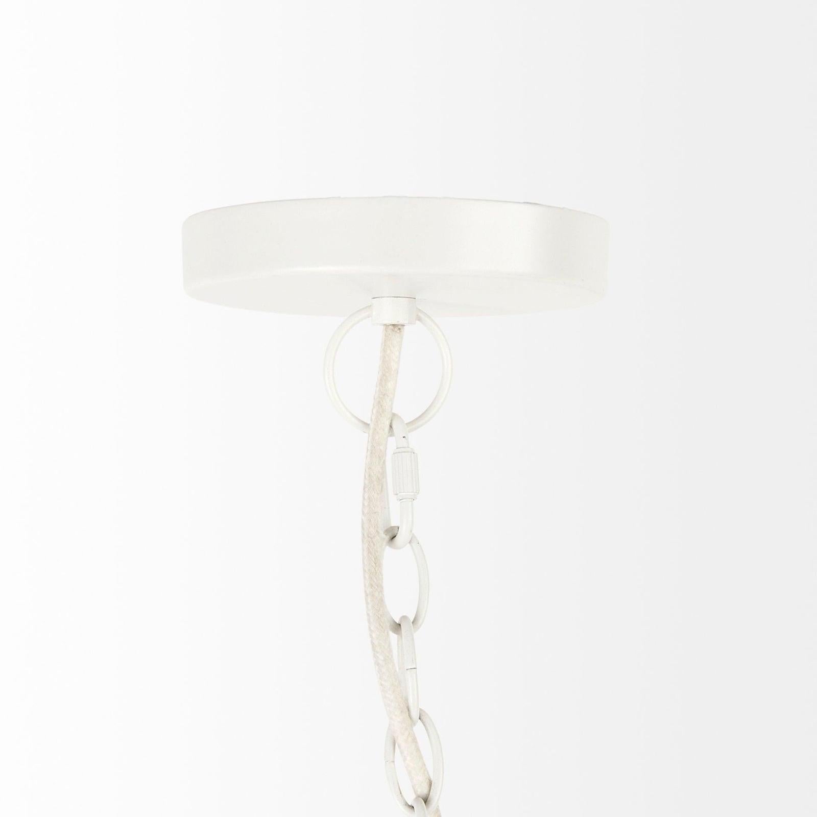 Mercana Theta White-Washed Beaded Chandelier