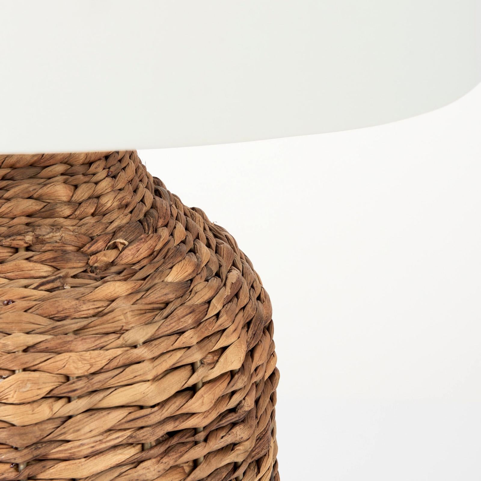 Mercana Campanile Brown Wicker Table Lamp