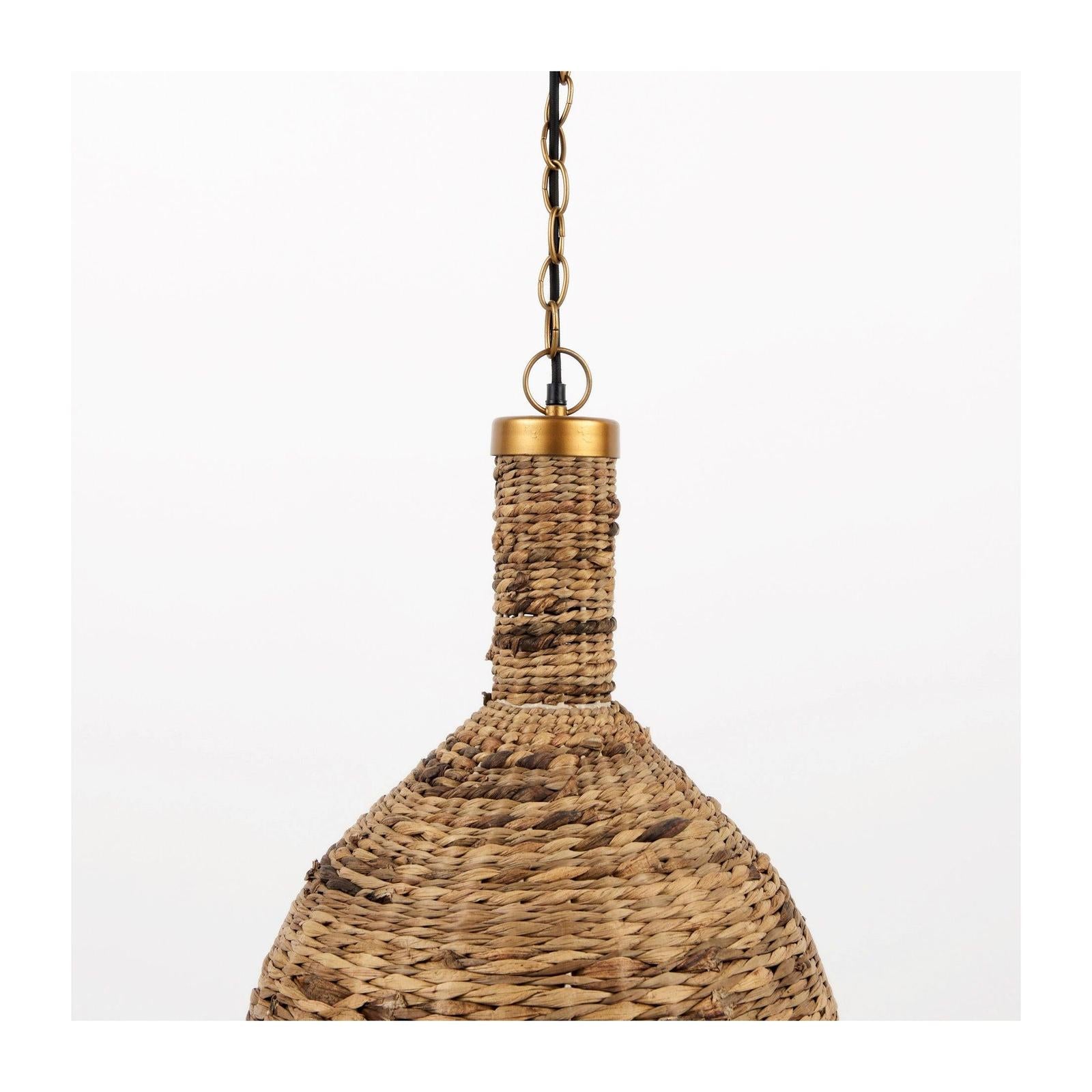 Mercana Campanile Brown Whicker Pendant Light Clearance