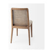 Mercana Clara Fabric Seat and Cane Back Armless Dining Chair