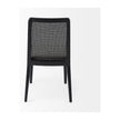 Mercana Clara Fabric Seat and Cane Back Armless Dining Chair