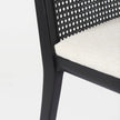 Mercana Clara Fabric Seat and Cane Back Armless Dining Chair