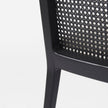 Mercana Clara Fabric Seat and Cane Back Armless Dining Chair