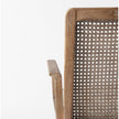Mercana Clara Wood W/ Cream Fabric Seat and Cane Back Dining Chair