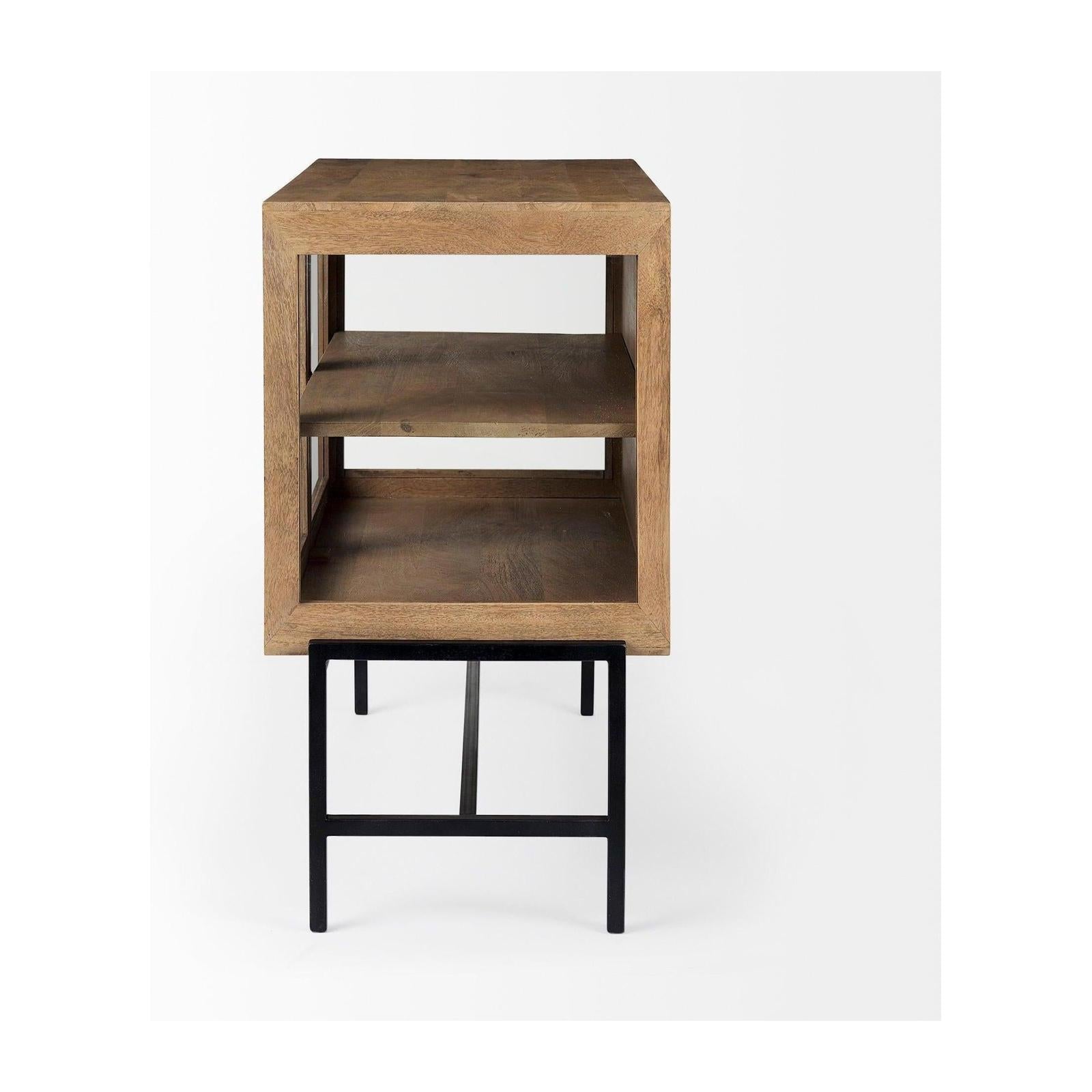 Mercana Arelius Glass Doors Accent Cabinet