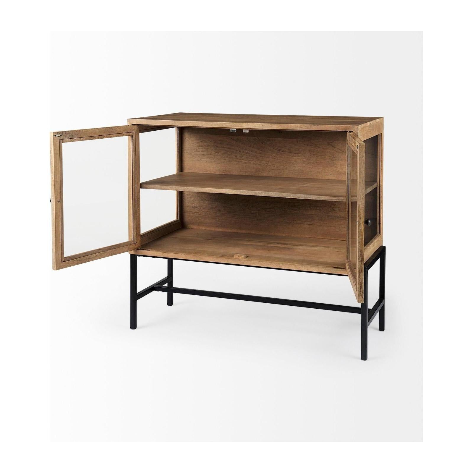Mercana Arelius Glass Doors Accent Cabinet