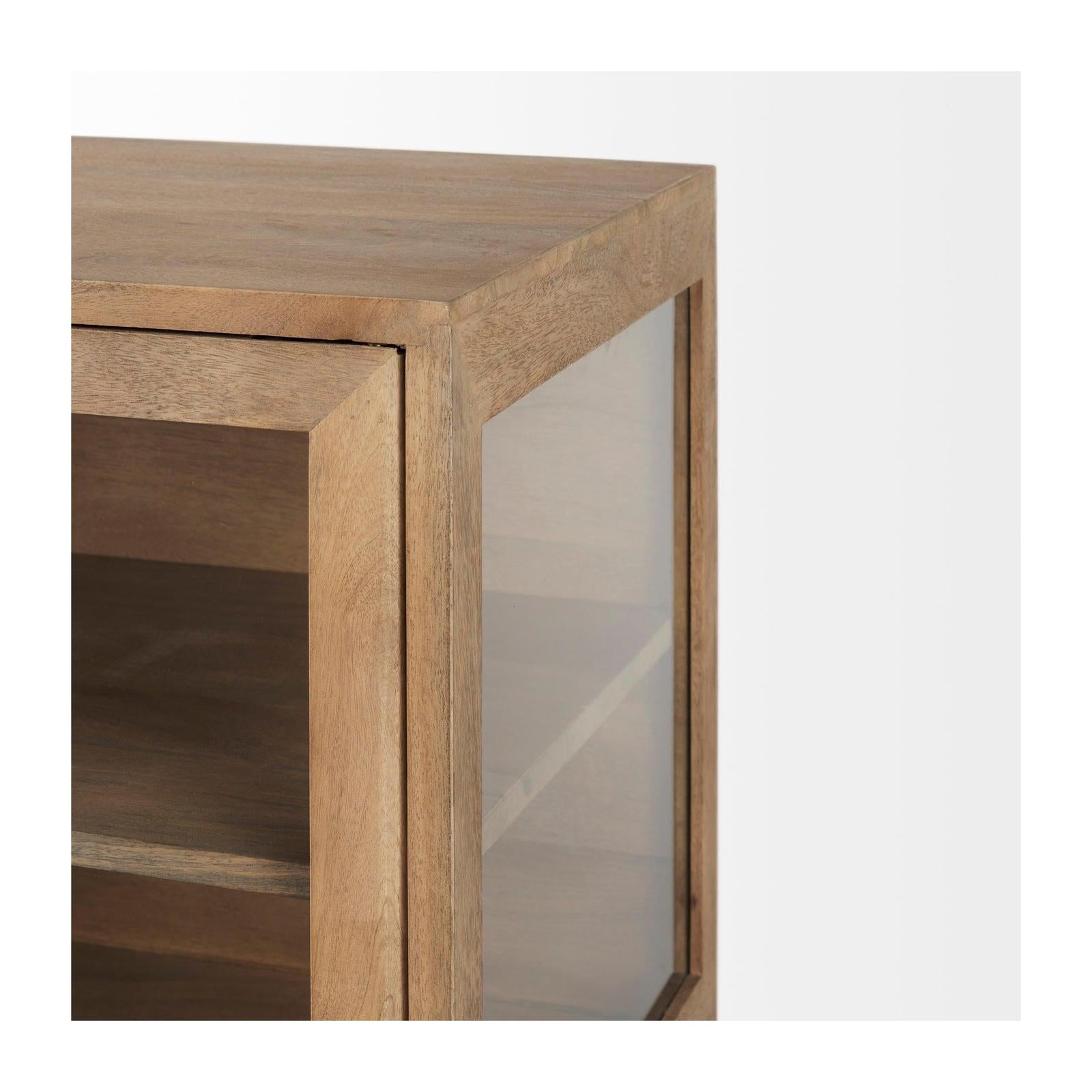 Mercana Arelius Glass Doors Accent Cabinet