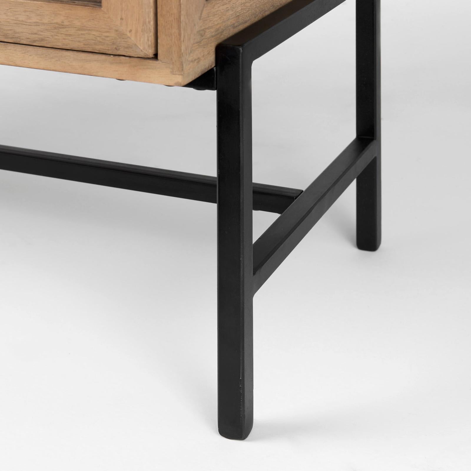 Mercana Arelius Glass Doors Accent Cabinet