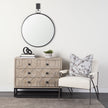 Mercana Vicunya Cream Fabric W/Gun Metal Gray Metal Frame Accent Chair