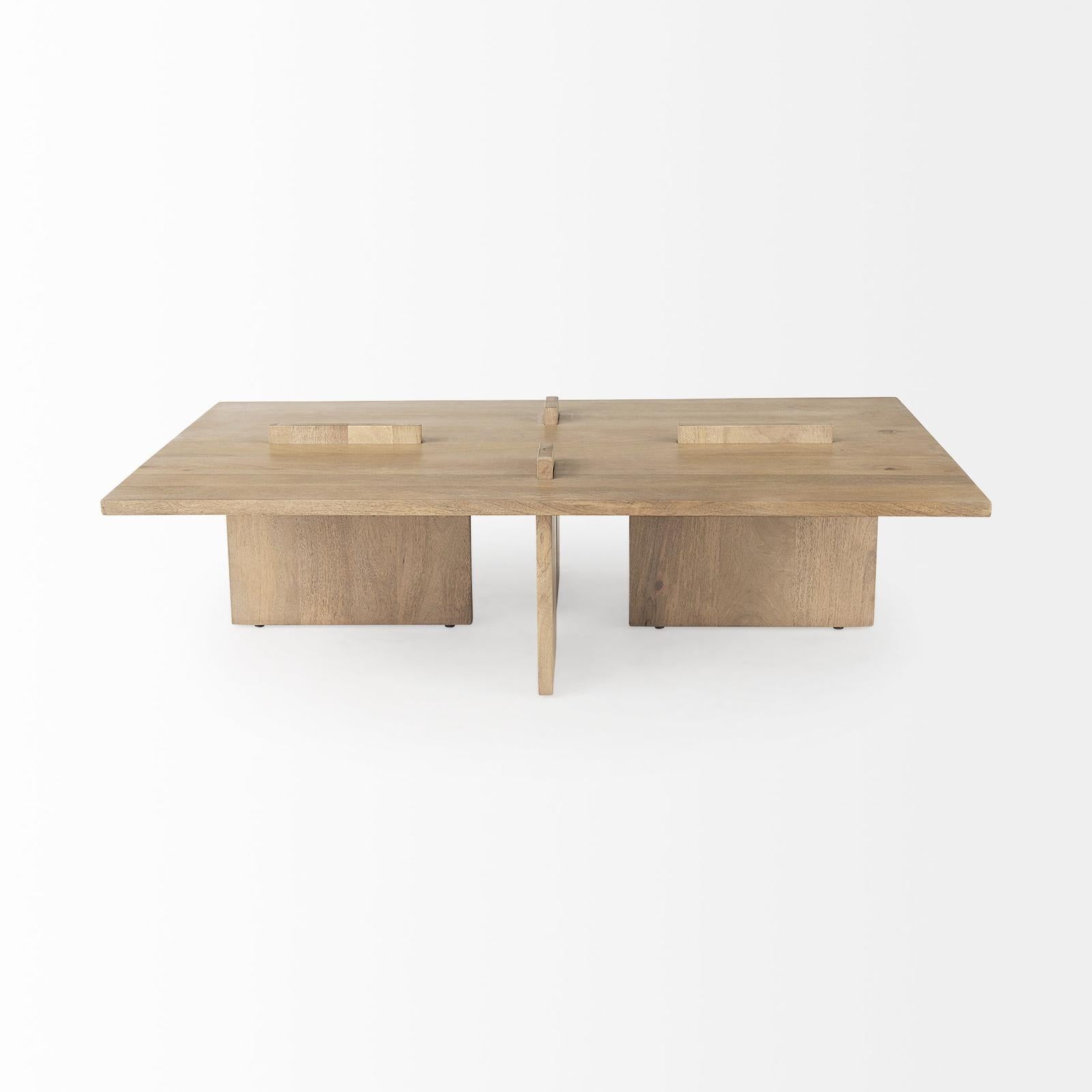 Mercana Aida 56 x 34 Rectangular Wood Coffee Table