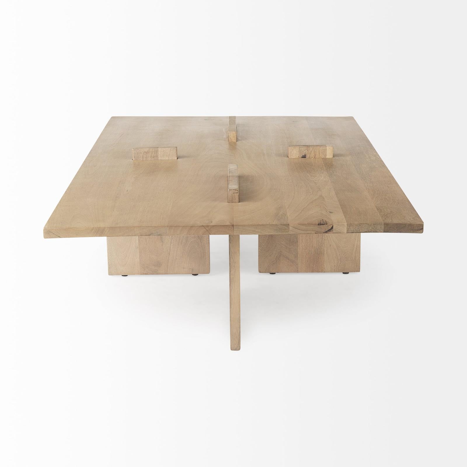 Mercana Aida 56 x 34 Rectangular Wood Coffee Table