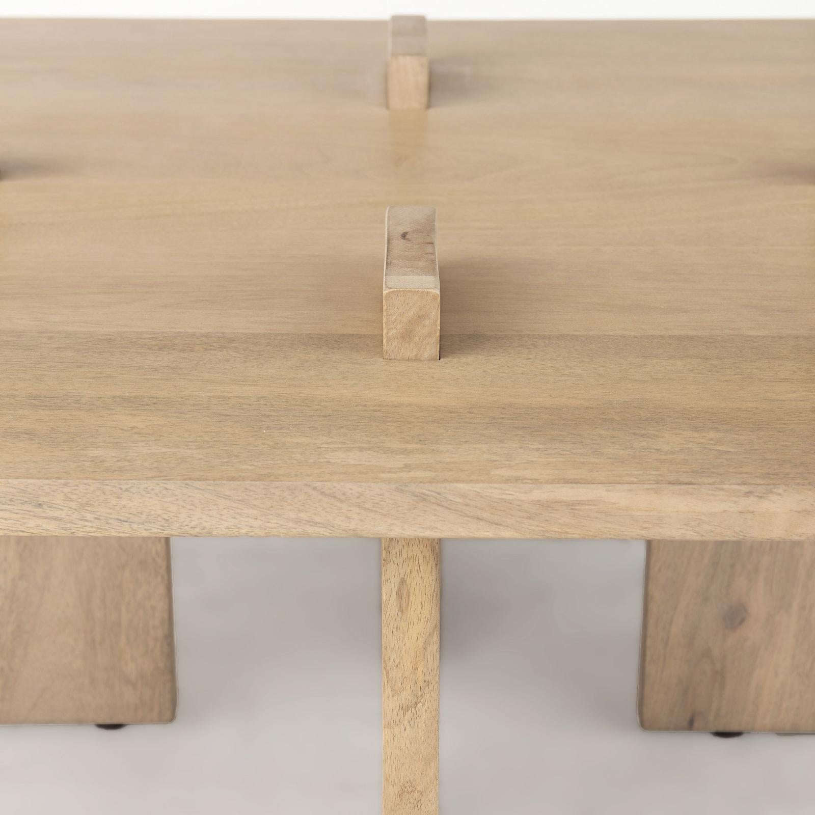 Mercana Aida 56 x 34 Rectangular Wood Coffee Table