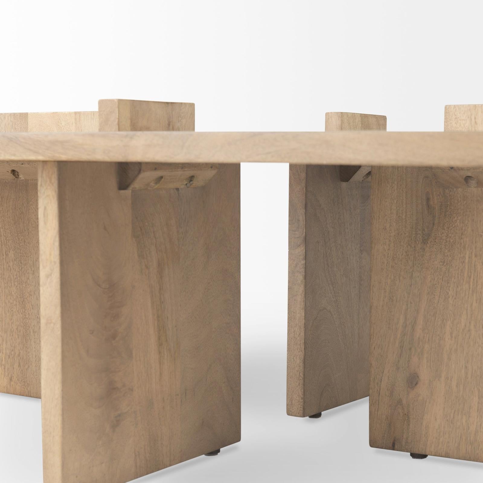 Mercana Aida 56 x 34 Rectangular Wood Coffee Table