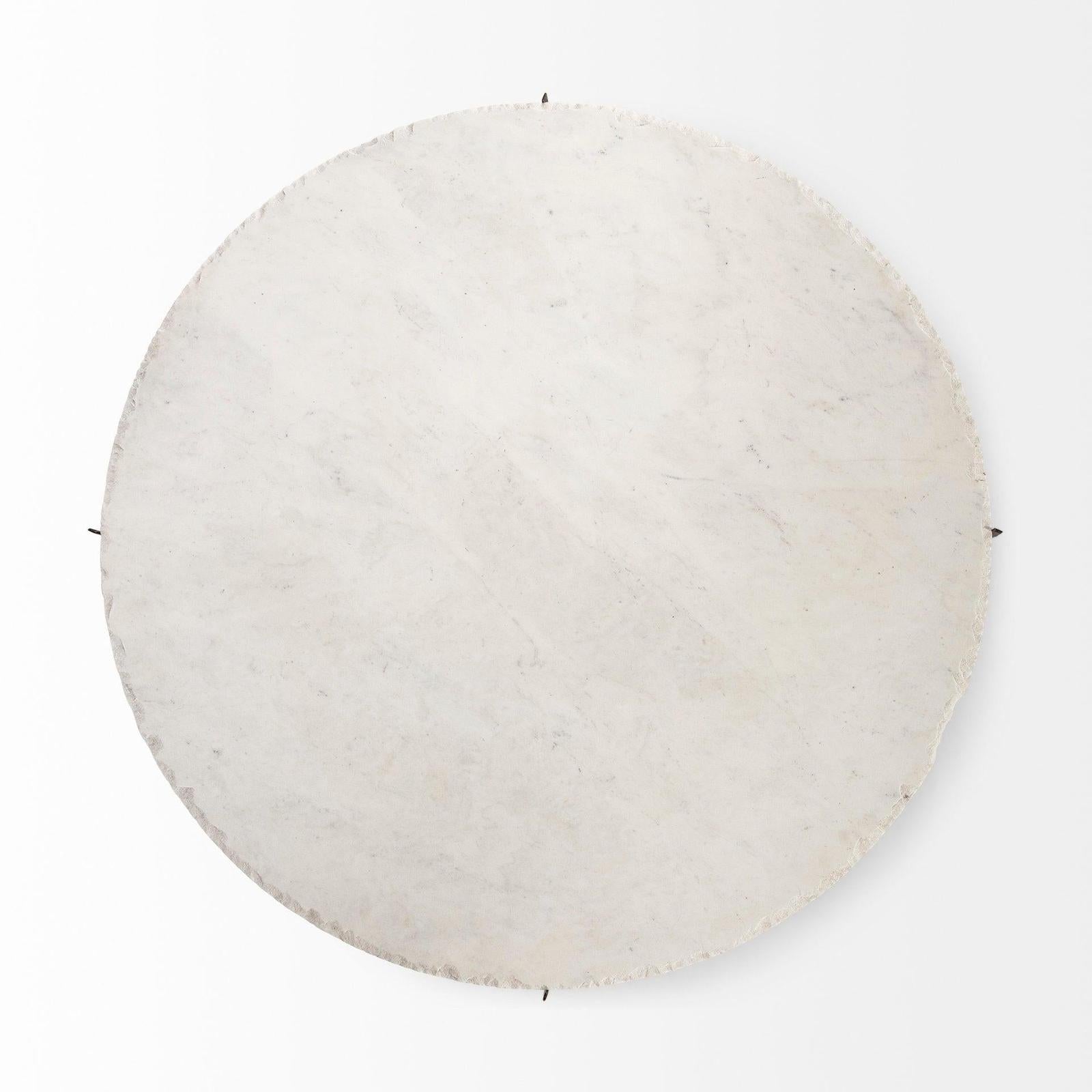 Mercana Reinhold Round Metal Base Coffee Table