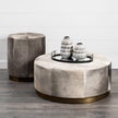 Mercana Zahavi Grey-toned Hair-on-hide Ottoman